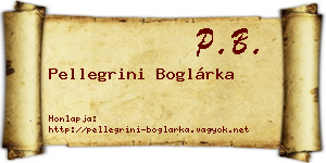 Pellegrini Boglárka névjegykártya