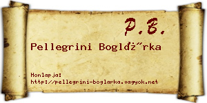 Pellegrini Boglárka névjegykártya