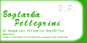 boglarka pellegrini business card